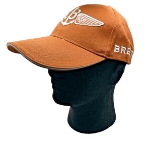 Vintage Breitling 1884 Hat Cap Orange Strapback Adjustable Embroidered One Size